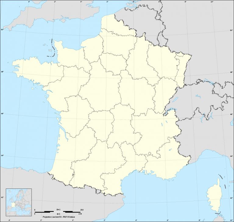 Carte De France Vierge Avec Regions Dedans Carte Vierge De La France