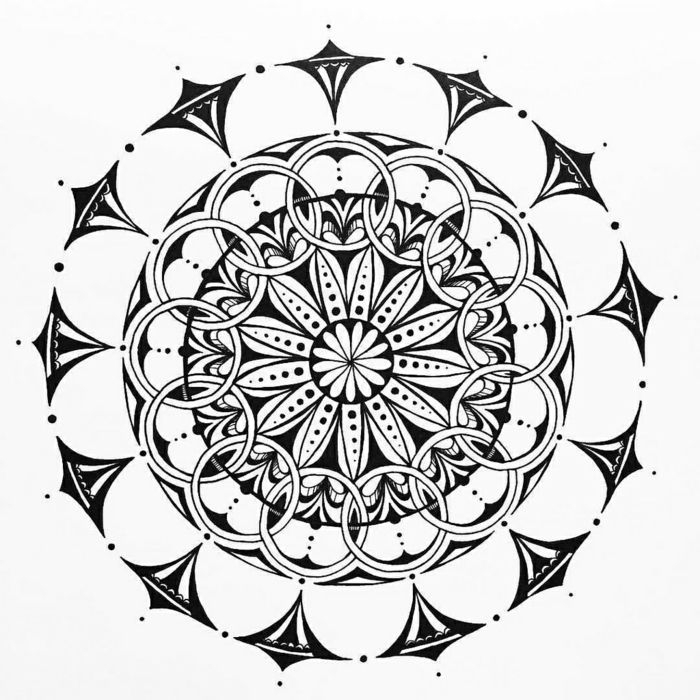 1001+ Idées Et Techniques Pour Faire Un Mandala | Mandala intérieur Dessiner Un Mandala