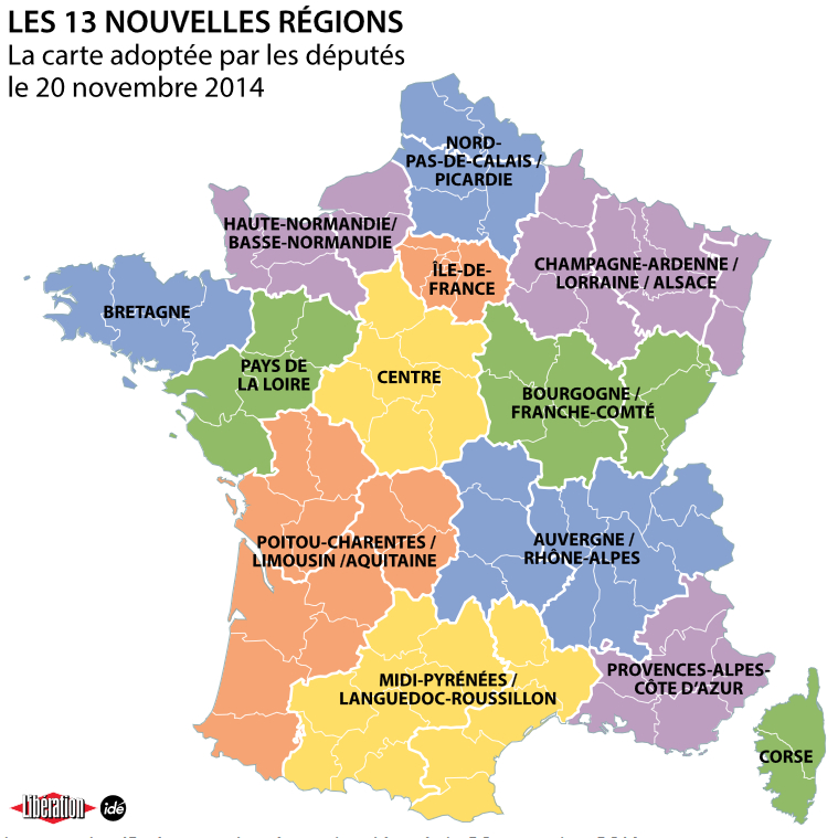 13 Regions Pour La France / Actualites - Bien Le Bonjour D à Carte De France Nouvelle Region