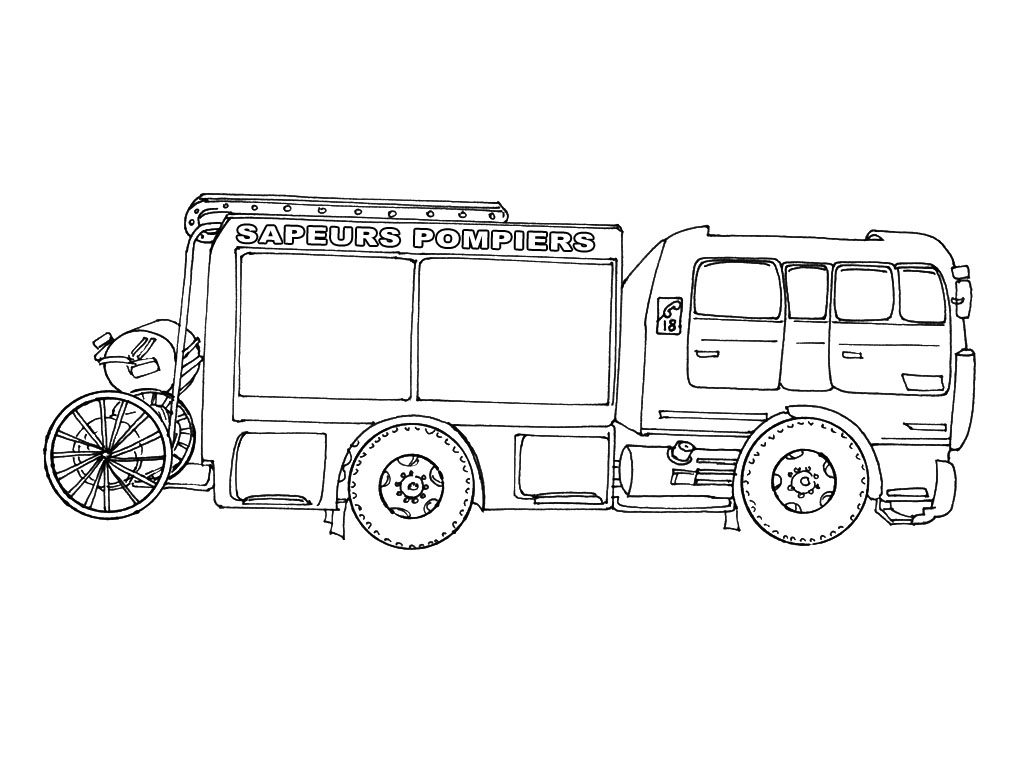14 Dessins De Coloriage Camion Pompier À Imprimer concernant Coloriage Camion Pompier