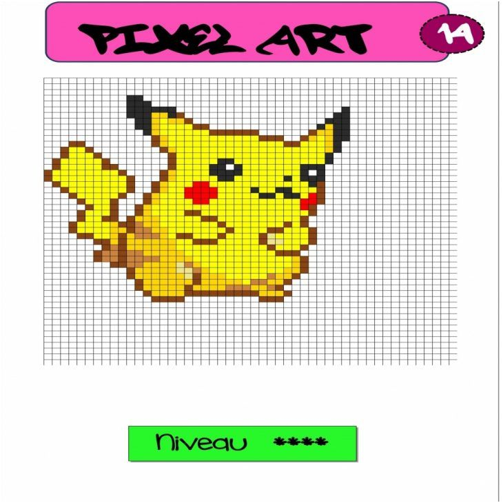 15 À Couper Le Souffle Modele Pixel Art A Imprimer destiné Jeu De Coloriage Pixel