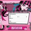 15 Invitations Anniversaire Monster High | Carte concernant Invitation Anniversaire Vaiana A Imprimer Gratuit