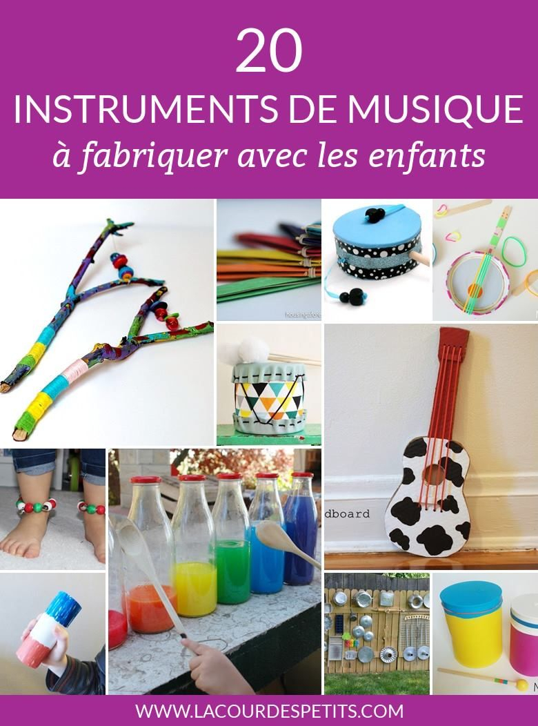 20 Instruments De Musique À Fabriquer Avec Les Enfants avec Activité Manuelle Instrument De Musique