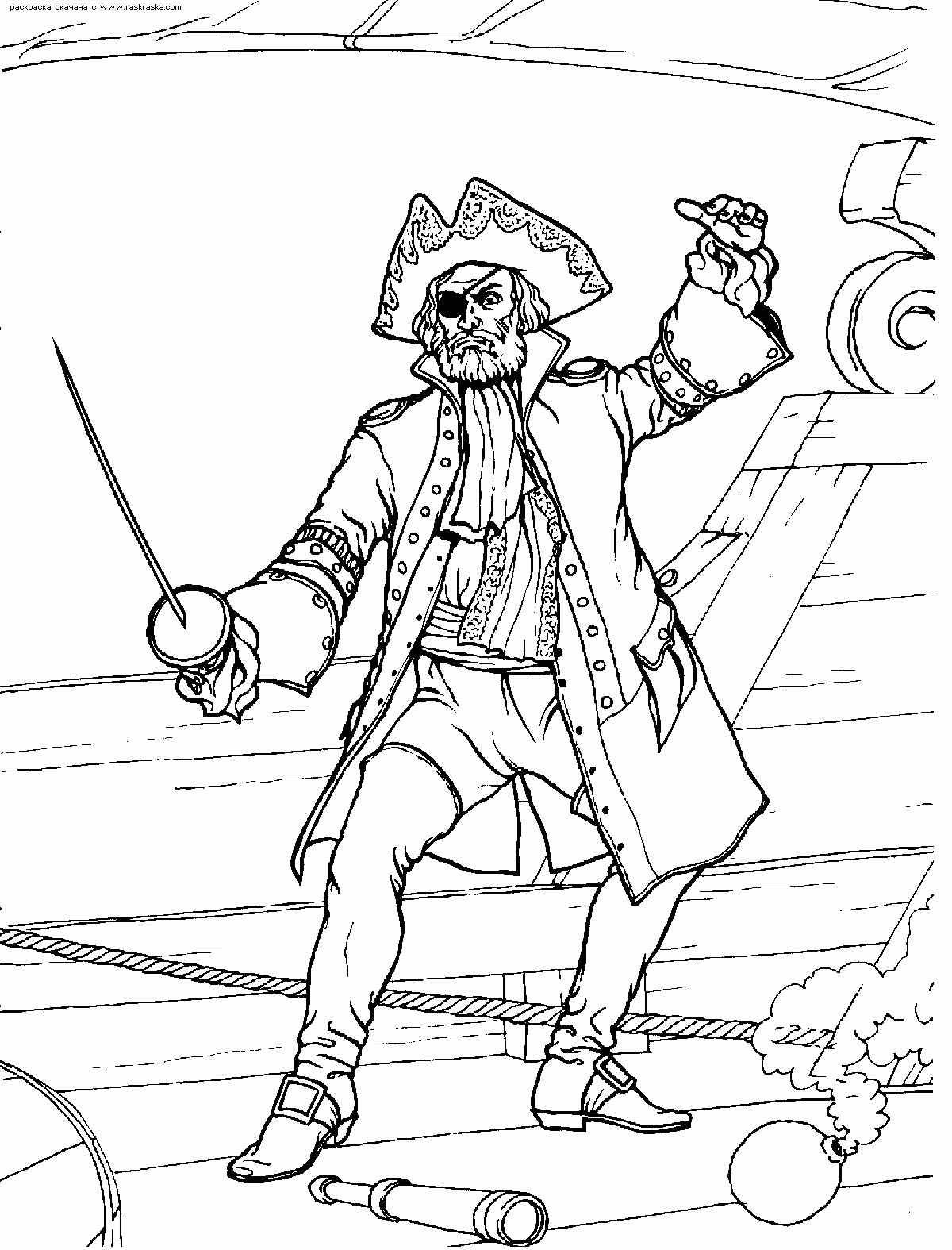 209 Dessins De Coloriage Pirate À Imprimer Sur Laguerche avec Pirates Des Caraibes Dessin