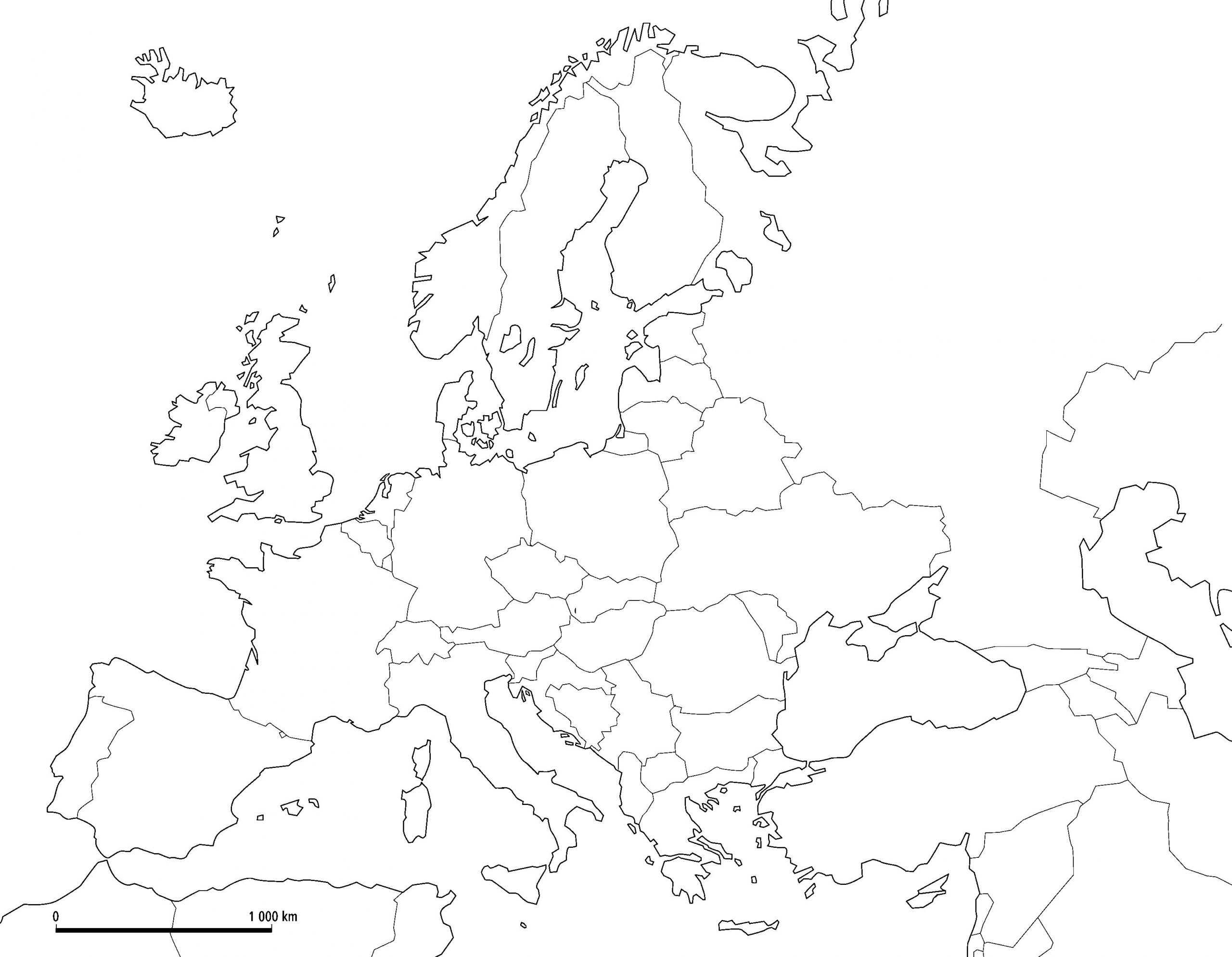 25 Images Carte Europe Vierge Capitales À Carte De L encequiconcerne Carte De L Europe Vierge