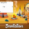 3 Invitations Anniversaire Sur Les Thème Des Indiens À serapportantà Invitation Anniversaire Indien