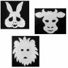 3 Masques Animaux À Décorer Avec Des Gommettes - Lion dedans Masque À Imprimer Animaux