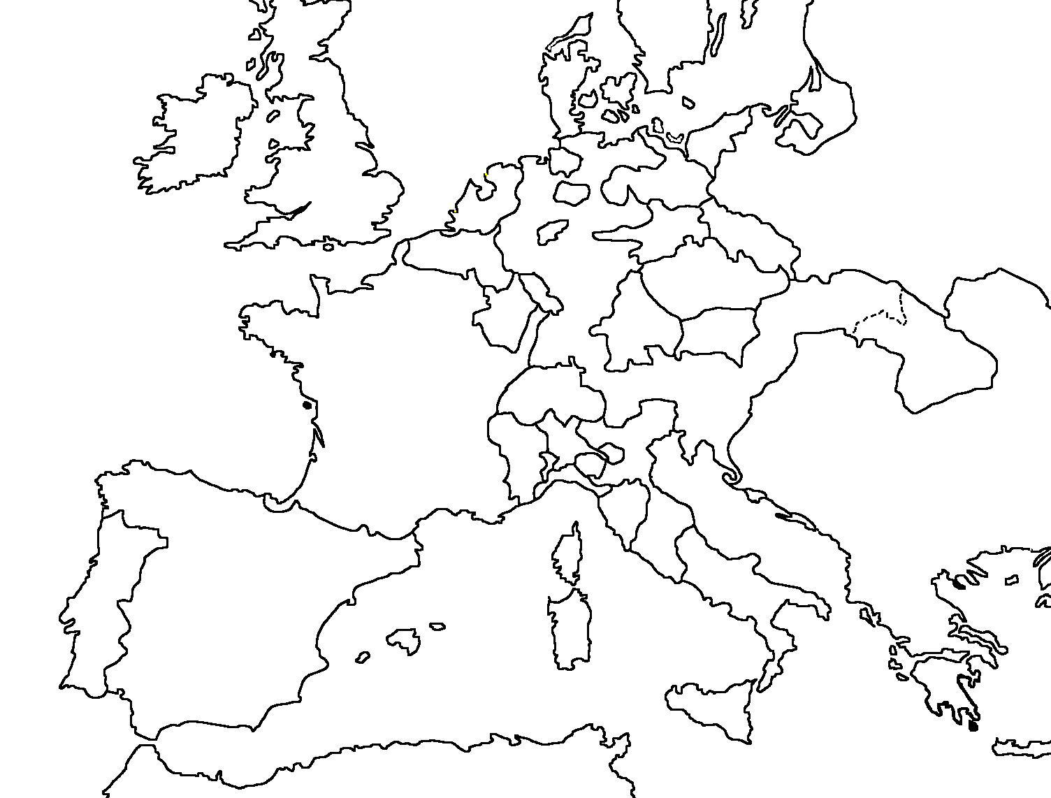 4 - H - I - 1 : L'Europe Et Le Monde Au Xviiie Siècle tout Carte De L Europe Vierge À Imprimer