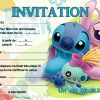 5 - 12 Ou 14 Cartes Invitation Anniversaire Lilo Et Stitch intérieur Carte D Invitation Anniversaire Violetta