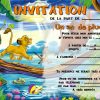 5 Ou 12 Cartes Invitation Anniversaire Le Roi Lion Réf 307 dedans Les Invitations D Anniversaire