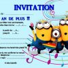 5 Ou 12 Cartes Invitation Anniversaire Les Minions Réf 279 destiné Carte D Invitation À Imprimer Gratuitement