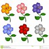 6 Hawaii Hibiscus Flowers Stock Illustration. Illustration pour Dessin De Fleur En Couleur A Imprimer