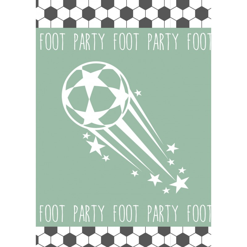 8 Invitations Anniversaire - Foot - Happy Family à Carte Invitation De Foot