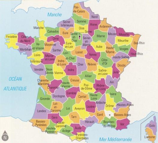 A Domfront, Découvrez Le Nom D'Un Département Français dedans Carte De France Avec Département À Imprimer