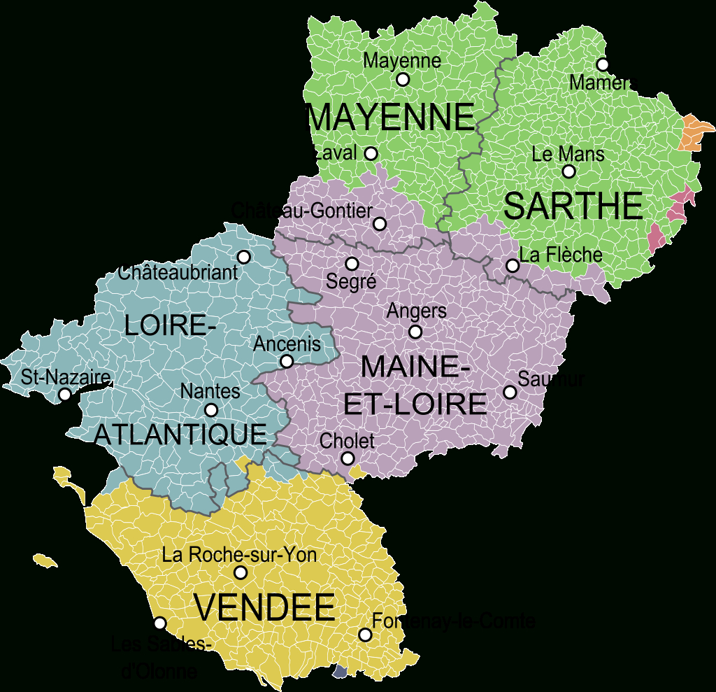 A Guide To The Departments Of Pays De La Loire | New avec Carte Region Departement