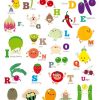 Abc Fruit And Vegetables Alphabet Poster Nursery By dedans Abc Des Fruits