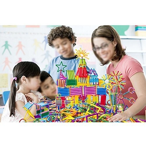 Aisi 420Pcs Blocs De Construction Enfant En Plastique Jeux à Flexo Maternelle