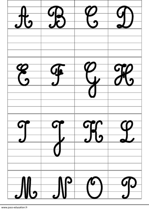 Alphabets - Affichages Pour La Classe - Maternelle - Ps destiné F Majuscule Cursive