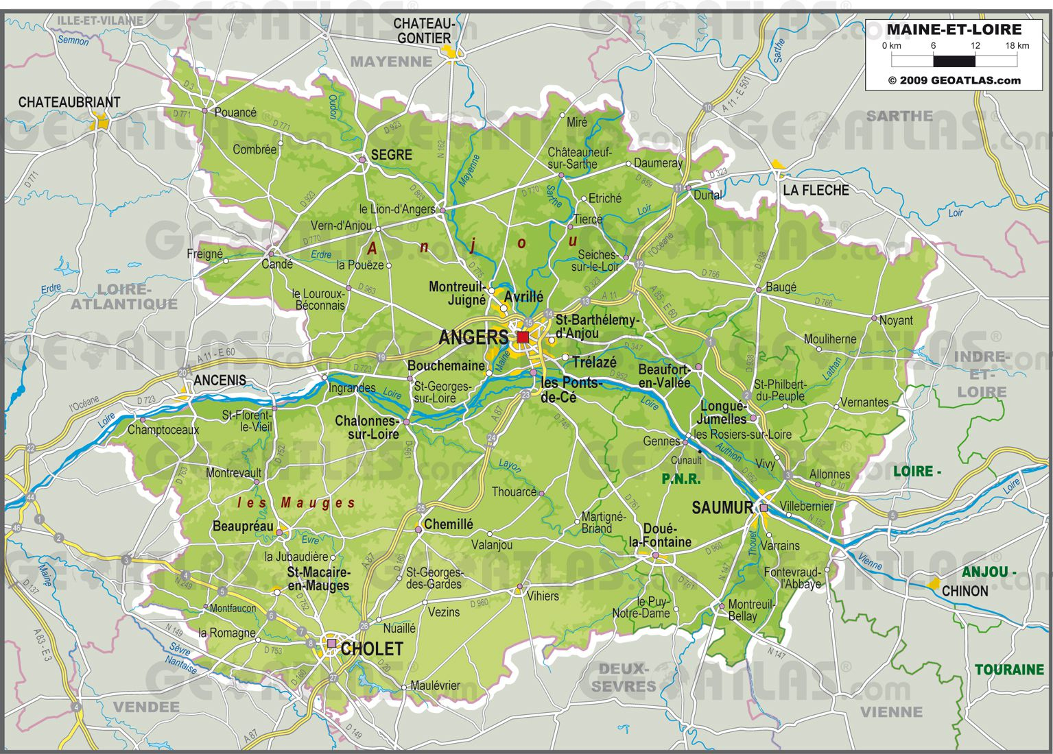 Angers Carte Géographique En Ligne Et À Télécharger dedans Carte Geographique Du France