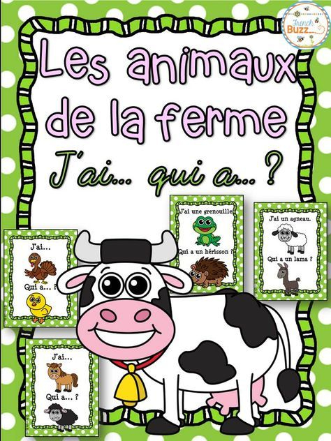 Animaux De La Ferme - Jeu J&amp;#039;Ai Qui A - French Farm Animals serapportantà Jeu De Ferme Gratuit Avec Animaux