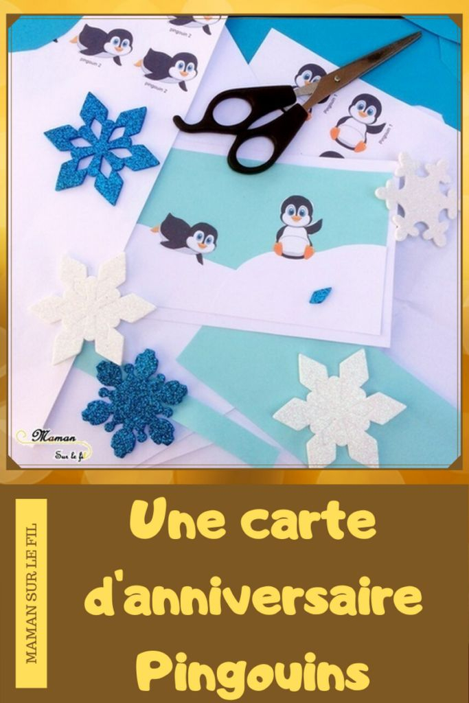 {Anniversaire} Cartes D'Invitation Pingouins Et Banquise pour Les Invitations D Anniversaire