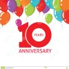Anniversary 10Th Balloons Poster, 10 Years Banner Design destiné Invitation Anniversaire Garçon 10 Ans