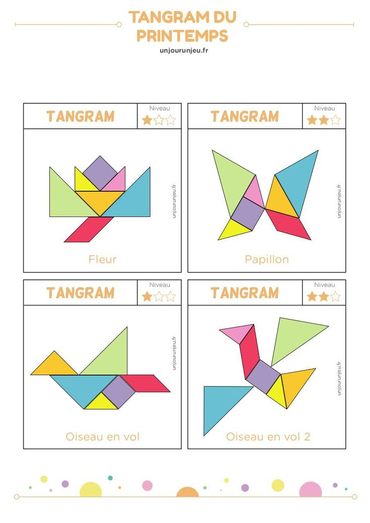 Aperçu Du Document Tangram-Printemps.pdf - Page 2/4 En serapportantà Jeu De Tangram À Imprimer