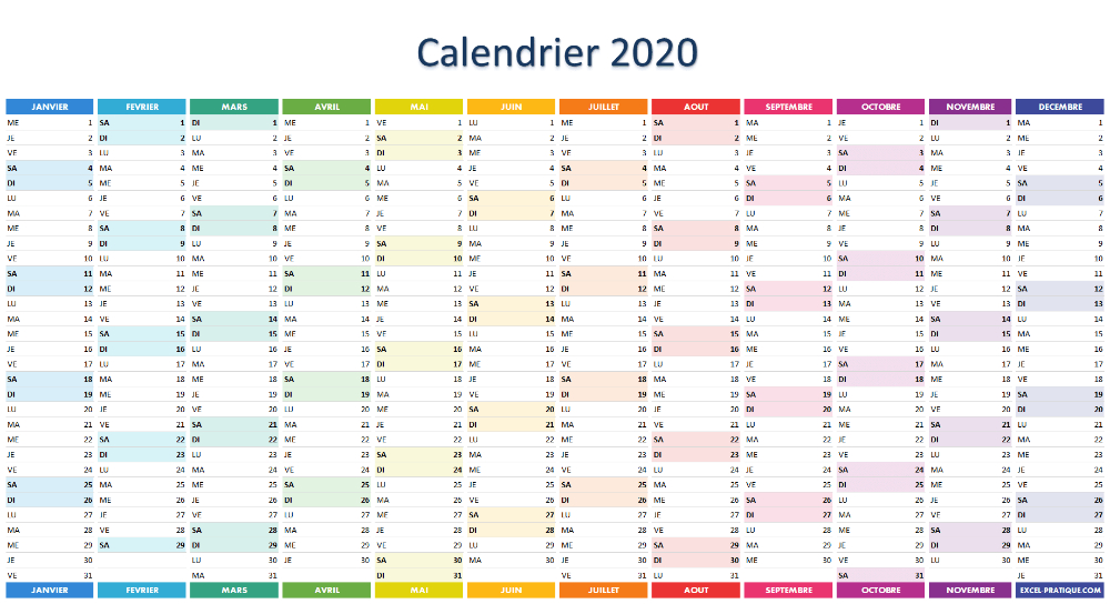 Applications Excel &amp;quot;Calendriers&amp;quot; | Modèles De Calendrier intérieur Calendrier 2019 Avec Semaine