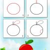 Apprendre-Dessiner-Fruit-Pomme (1400×1980) | Teaching serapportantà Fruit A Dessiner