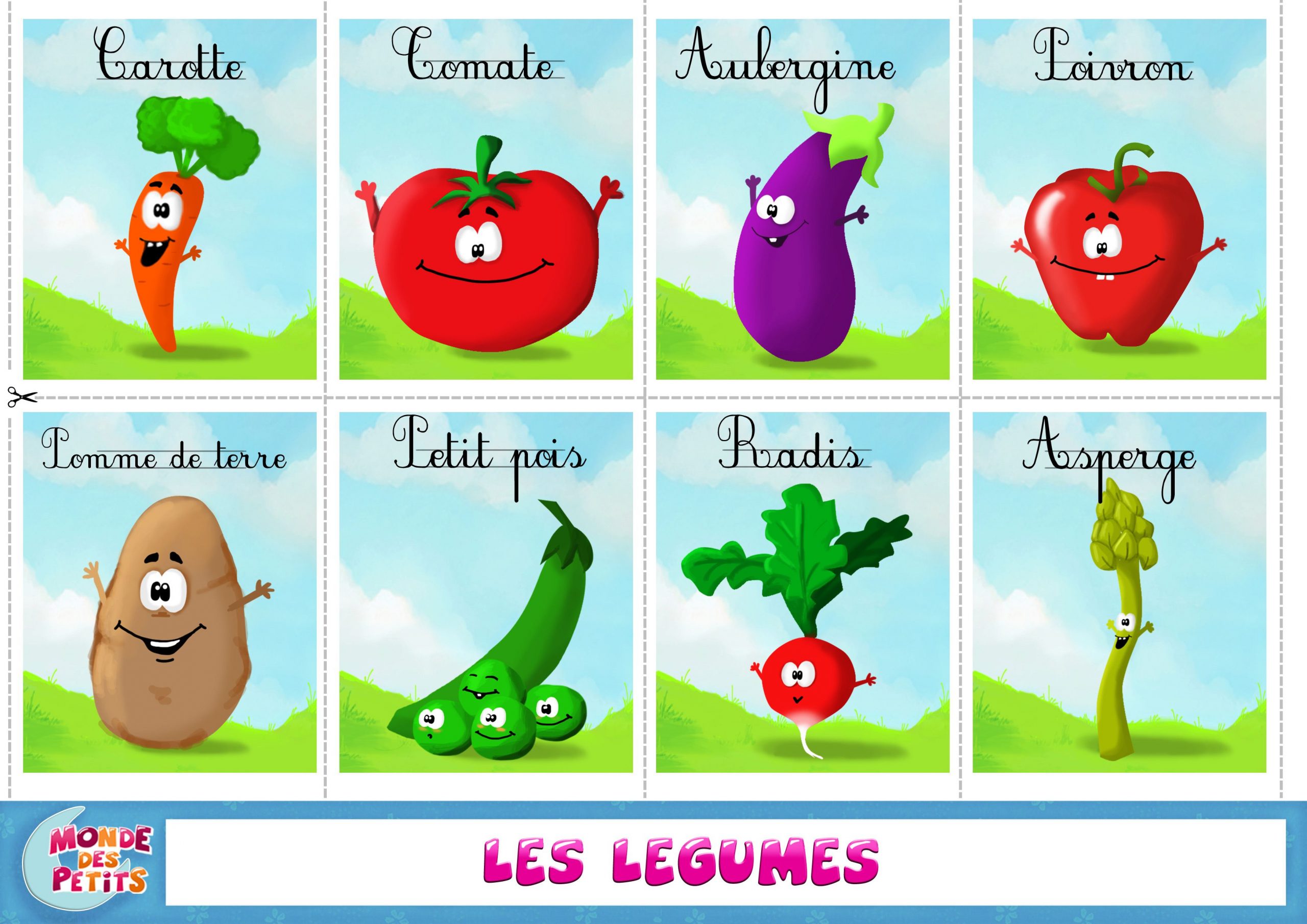 Apprendre-Legume-Francais 3.508 × 2.480 Pixels serapportantà Apprendre Les Couleurs En Anglais