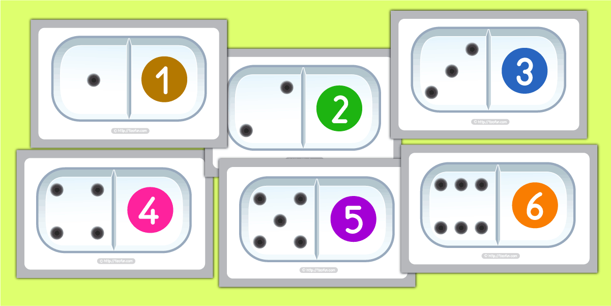 Apprendre Les Nombres De 1 À 6 Avec Les Dominos En Maternelle avec Apprendre Les Chiffres En S Amusant