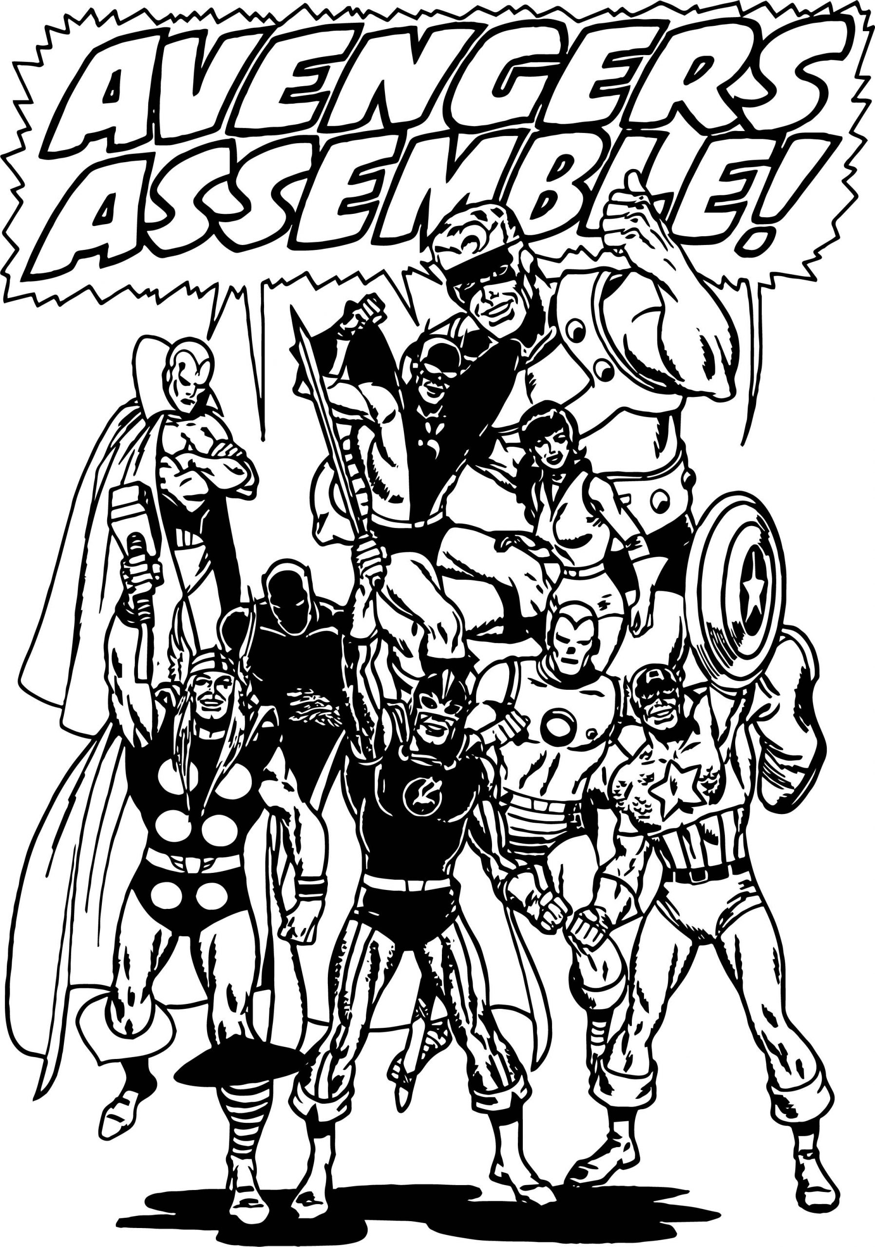 Awesome Avengers Assemble Coloring Page | Avengers tout Coloriage Avengers 2