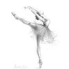 Ballerina Print Art, Impression De Croquis, Dessin Au pour Dessin De Dance