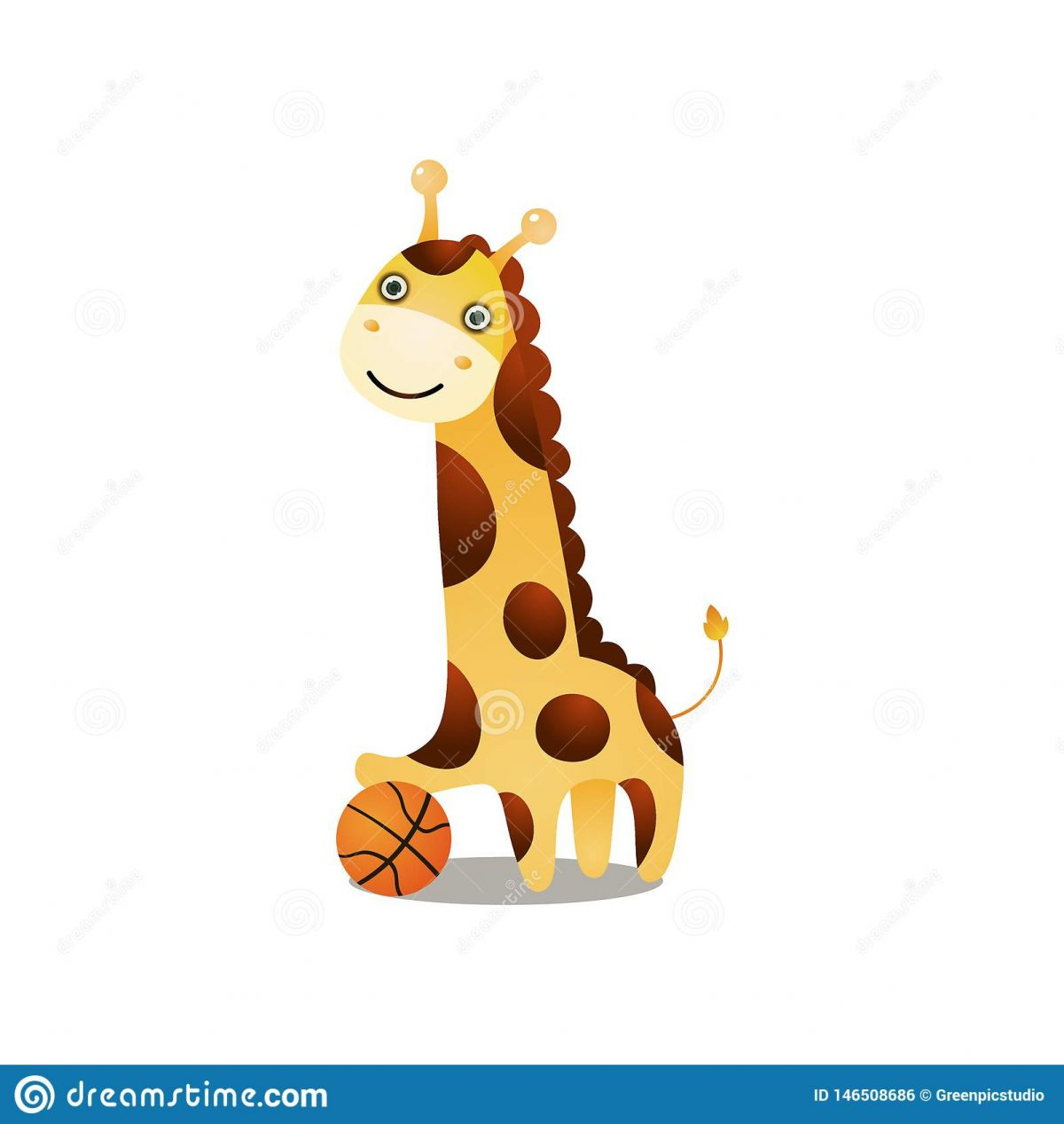 Basket-Ball De Sourire Mignon De Jeu De Girafe Avec La concernant Jeux De Girafe Gratuit