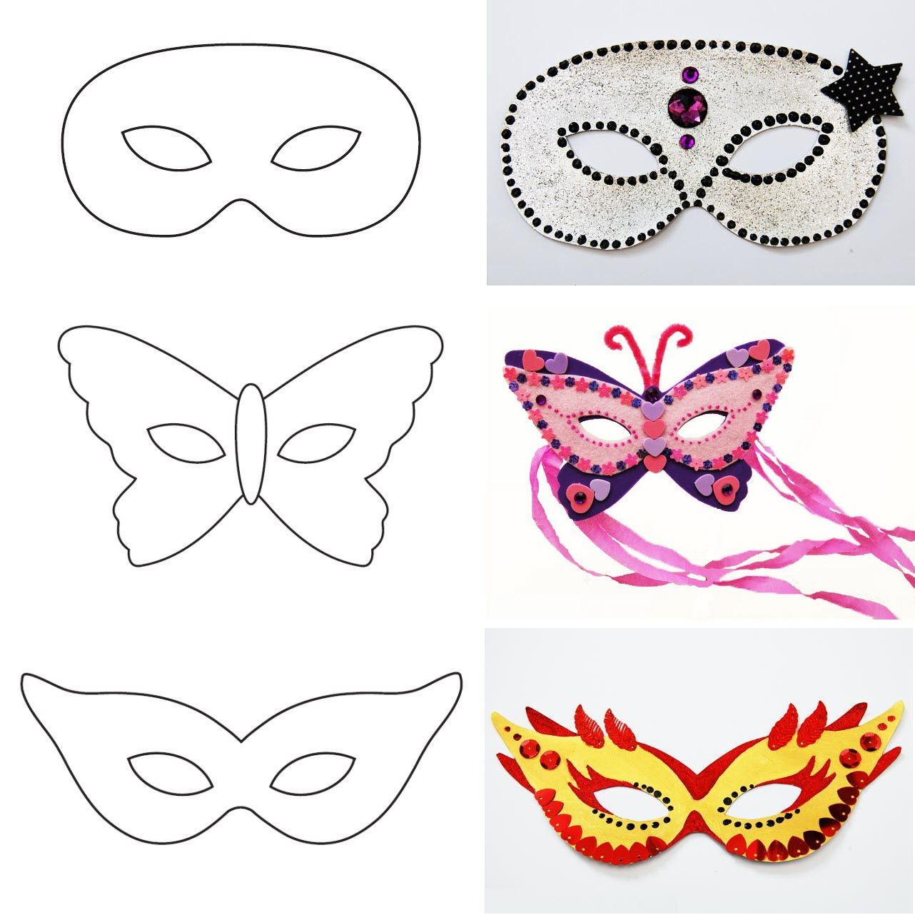 Belle Coloriage Masque Carnaval Maternelle | Des Milliers encequiconcerne Masque Papillon À Imprimer