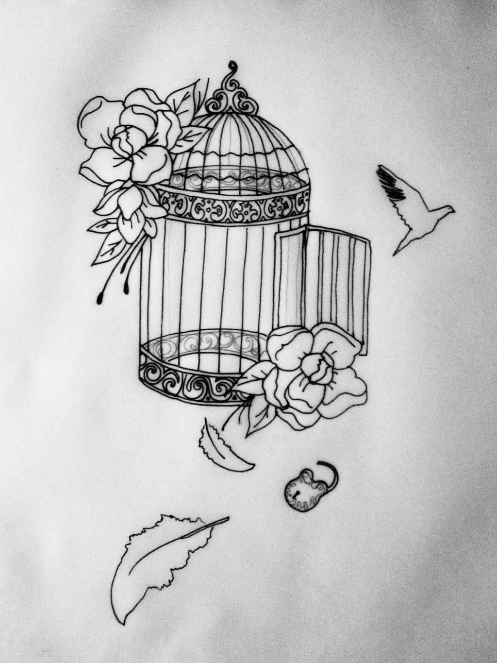 Bird Cage Drawing Ideas | Birdcage Design Ideas encequiconcerne Dessin De Cage D Oiseau