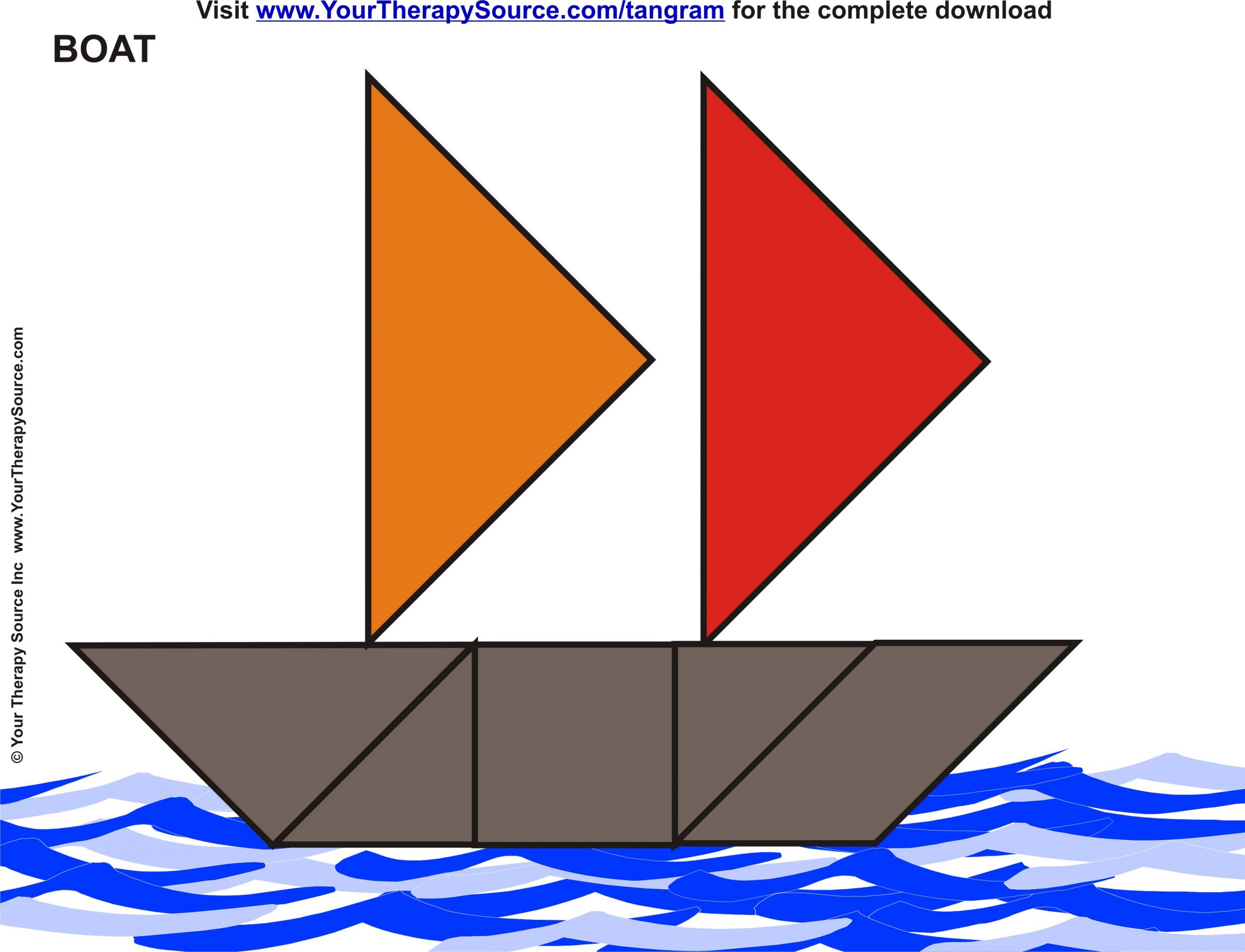 Boat Tangram - Your Therapy Source pour Tangram Simple
