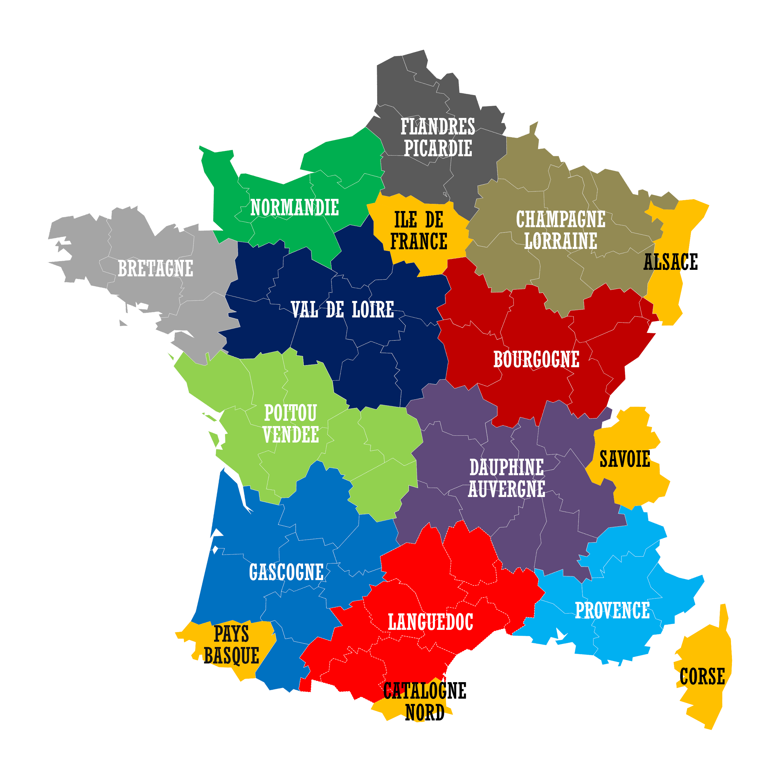 Bontamil - புது மாநிலங்கள் (Les Nouvelles Pour Les concernant Carte De Region France
