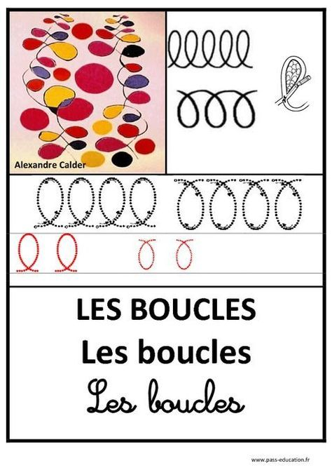 Boucles - Graphisme - Affichages Pour La Classe pour Fiche Graphisme Ms