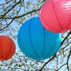 Boules Japonaises Déco En Papier Turquoise 40 Cm concernant Boule En Papier