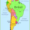 Brésil Carte Amérique Du Sud Archives - Voyages - Cartes à Carte Du Brésil À Imprimer