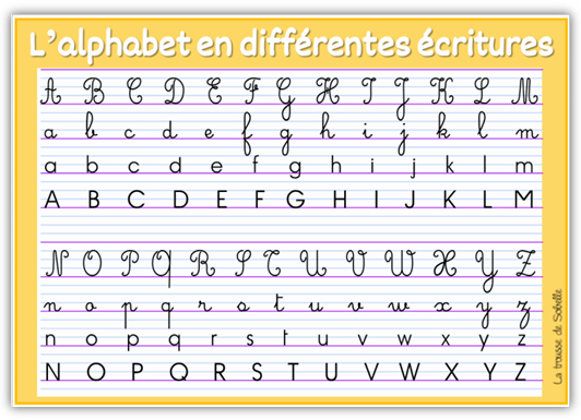 Cahier D Écriture Alphabet Français - Photos Alphabet serapportantà Alphabet Minuscule Attaché