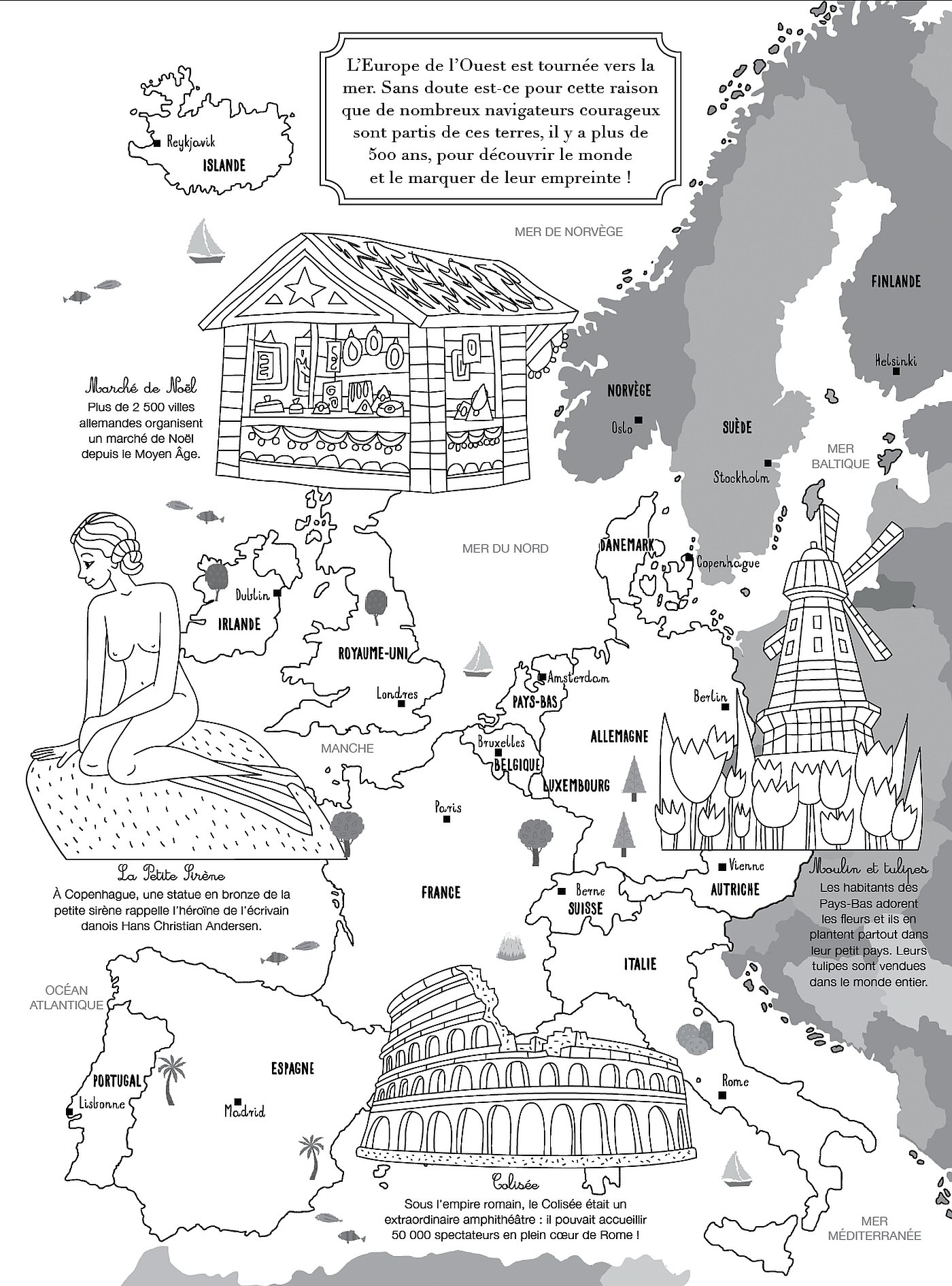 Cahier De Coloriages Enfants : Atlas Du Monde À Colorier pour Planisphère De L Europe