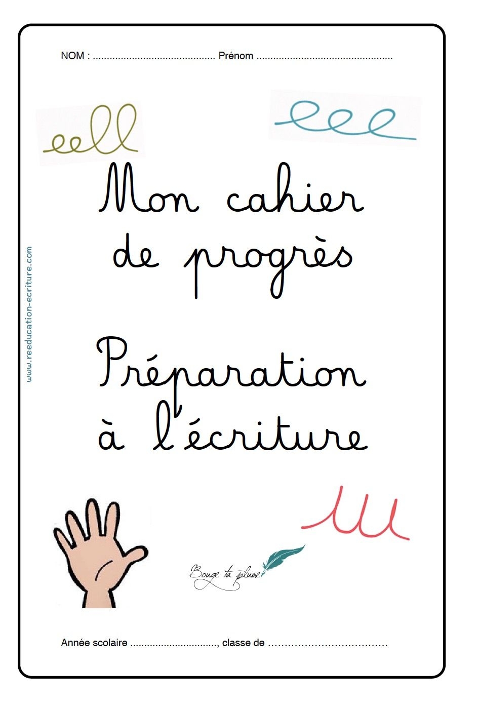 Cahier De Progression Maternelle | Cahier De Progrès encequiconcerne Apprentissage Écriture Cursive Maternelle