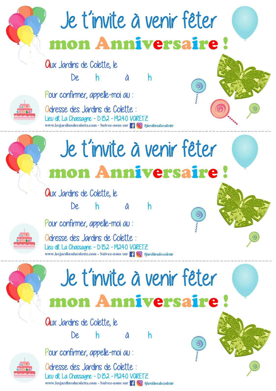 Calaméo - Carton D&amp;#039;Invitation Anniversaire 2019 serapportantà Carton D Invitation Anniversaire Enfant