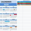 Calendrier 2018 | Tableau Excel intérieur Calendrier 2018 À Télécharger Gratuit