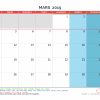 Calendrier Mensuel - Mois De Mars 2019 Avec Jours Fériés dedans Calendrier 2019 Avec Jours Fériés Vacances Scolaires À Imprimer