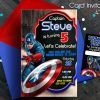Captain America Invitation Capitan America Captain America dedans Carte Invitation Anniversaire Captain America