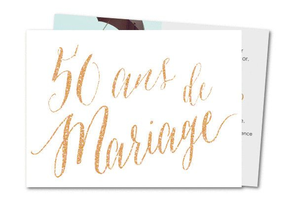 Carte 50 Ans De Mariage Noces D Or Gratuit Texte D intérieur Texte Invitation Noces D Or