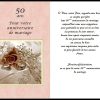 Carte 50E Anniversaire Mariage 5.25''X8.5'' / Un tout Texte Pour Invitation Anniversaire De Mariage 40 Ans